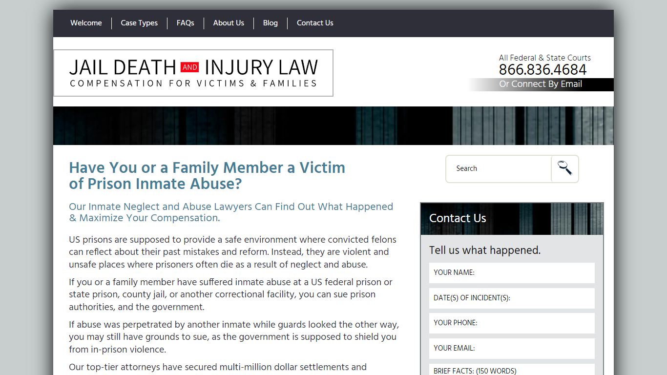 Prison Inmate Abuse Lawyer | Jail Abuse National Law Firm Sues Prisons